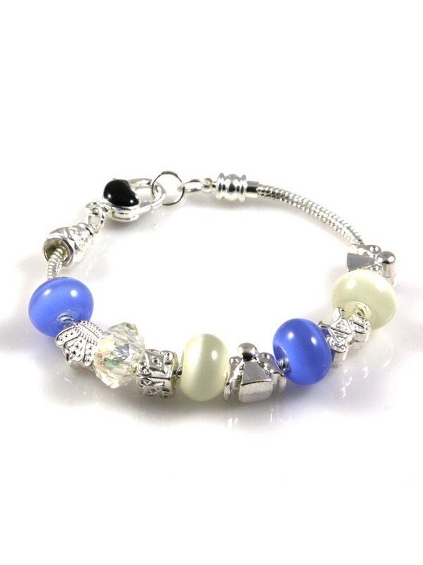 Bracciale donna con charms scorrevoli colorati