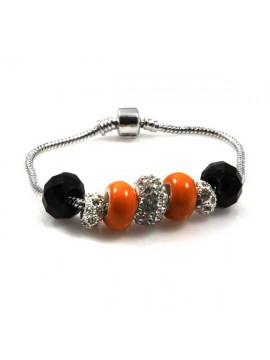Bracciale donna con charms scorrevoli colorati