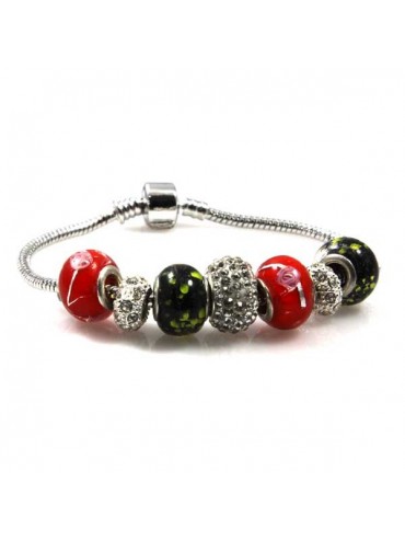 Bracciale donna con charms scorrevoli colorati