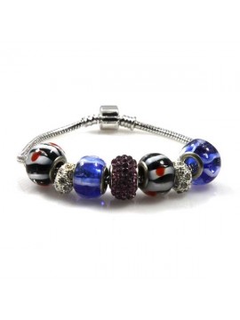 Bracciale donna con charms scorrevoli colorati