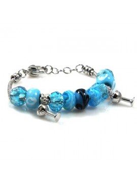 Bracciale donna con charms scorrevoli colorati