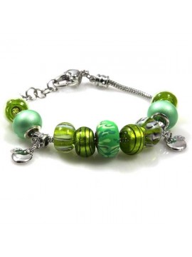 Bracciale donna con charms scorrevoli colorati