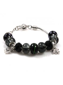 Bracciale donna con charms scorrevoli colorati