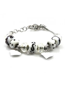 Bracciale donna con charms scorrevoli colorati