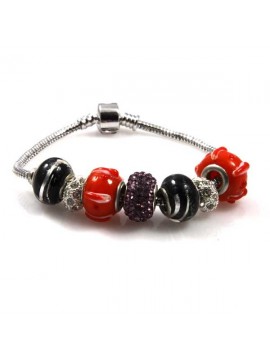 Bracciale donna con charms scorrevoli colorati