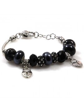 Bracciale donna con charms scorrevoli colorati