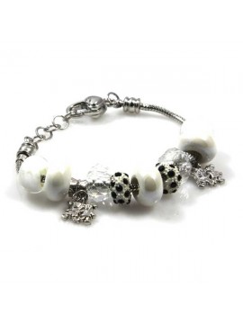 Bracciale donna con charms scorrevoli colorati