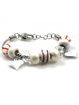 Bracciale donna con charms scorrevoli colorati