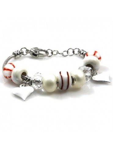 Bracciale donna con charms scorrevoli colorati