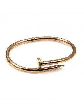 bracciale chiodo in bronzo ramato con strass