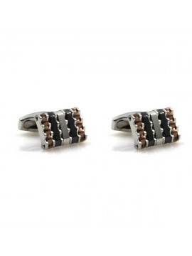 gemelli in acciaio e ceramica elegantissimi