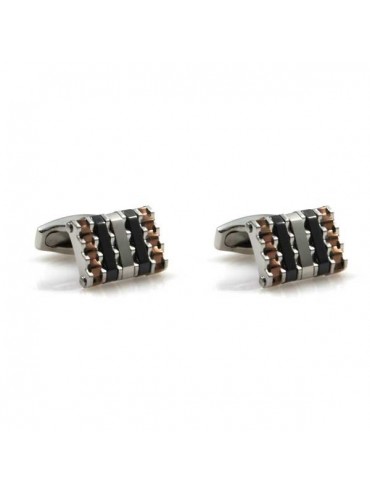 gemelli in acciaio e ceramica elegantissimi