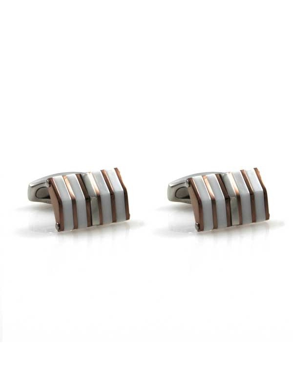 gemelli in acciaio e ceramica elegantissimi