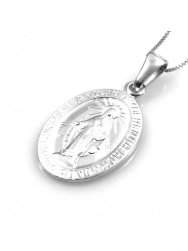 collana con medaglia miracolosa in argento 925