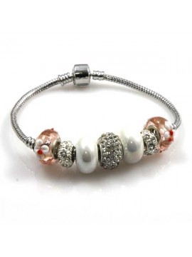 Bracciale donna con charms scorrevoli colorati