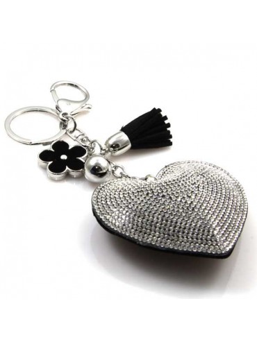 portachiavi donna a cuore in pelle e strass elegantissimo
