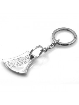 portachiavi in acciaio motivo fantasia