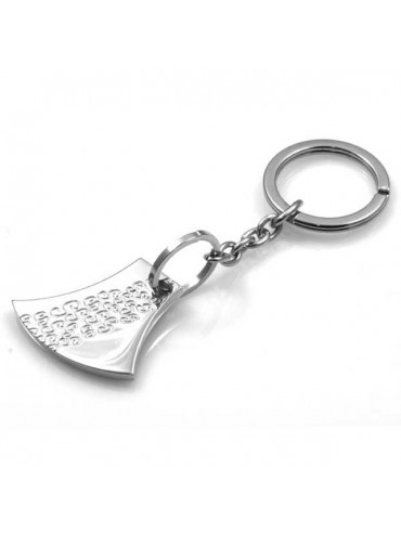 portachiavi in acciaio motivo fantasia