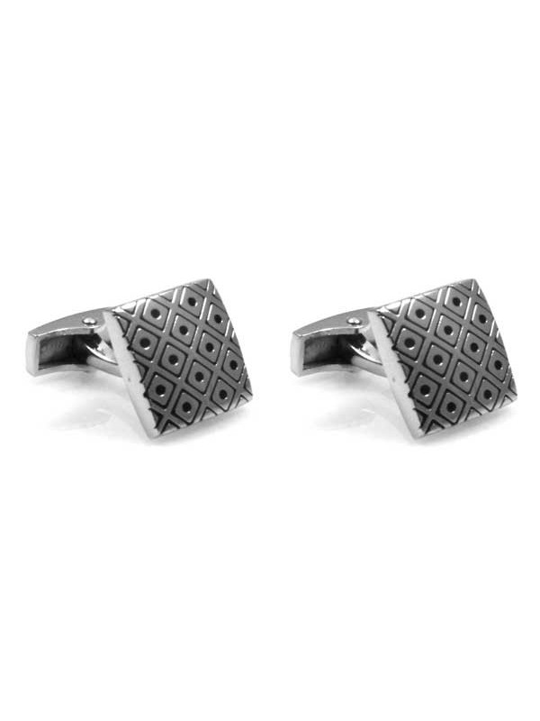 gemelli per camicia in acciaio forma quadrata