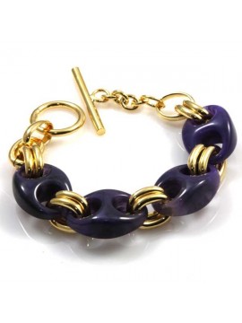 bracciale donna in bronzo e resina colorata