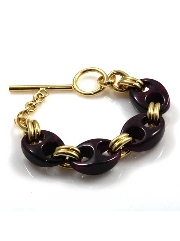 bracciale donna in bronzo e resina colorata