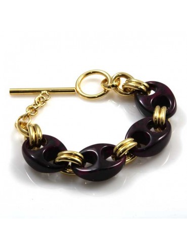 bracciale donna in bronzo e resina colorata