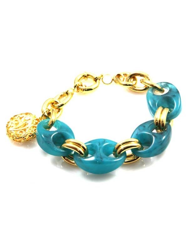 bracciale donna in bronzo e resina colorata