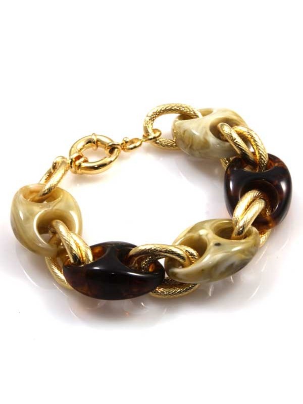 bracciale donna in bronzo e resina colorata