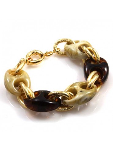 bracciale donna in bronzo e resina colorata