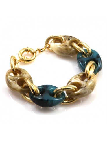 bracciale donna in bronzo e resina colorata