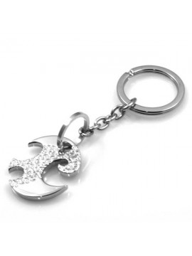 portachiavi in acciaio motivo fantasia