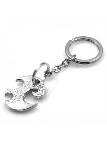 portachiavi in acciaio motivo fantasia