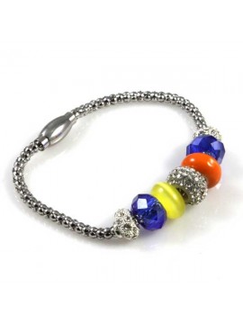 Bracciale donna con charms scorrevoli colorati