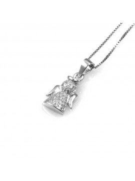collana con angioletto ciondolo pendente in argento 925