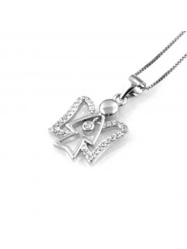 collana con angioletto ciondolo pendente in argento 925