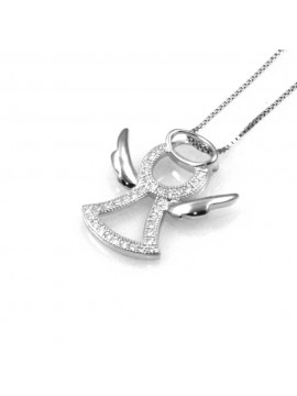 collana con angelo ciondolo pendente in argento 925