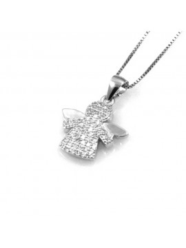 collana con angioletto ciondolo pendente in argento 925