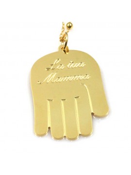 collana con mano scritta la tua mamma in bronzo dorato