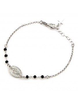 bracciale con medaglia miracolosa in argento 925