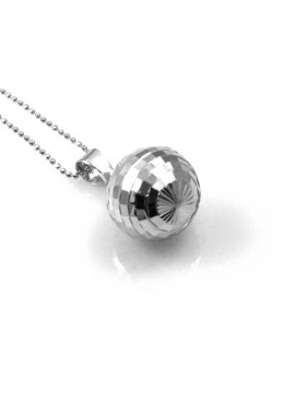 chiama angeli in argento 925 sfera sfaccettata brillantata