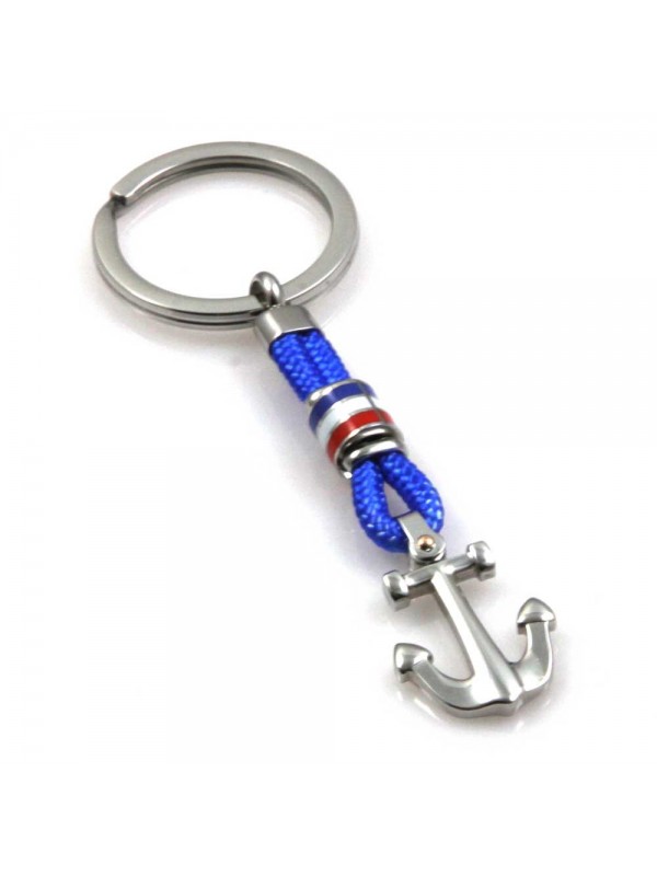 portachiavi con ancora e cilindri smaltati in acciaio