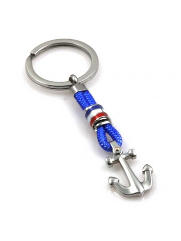 portachiavi con ancora e cilindri smaltati in acciaio