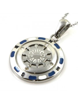 Collana timone in acciaio e smalti