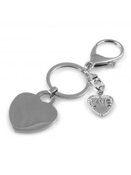 portachiavi donna con cuore personalizzabile con incisione