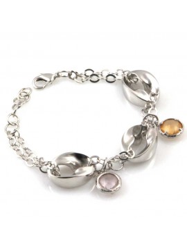 bracciale donna in bronzo gioiello con cristalli misura cm 19
