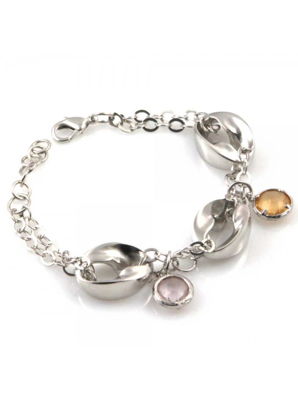 bracciale donna in bronzo gioiello con cristalli misura cm 19