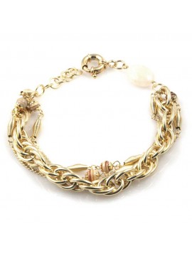 bracciale donna in bronzo gioiello con pietre dure misura cm 19