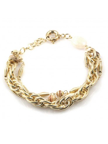 bracciale donna in bronzo gioiello con pietre dure misura cm 19