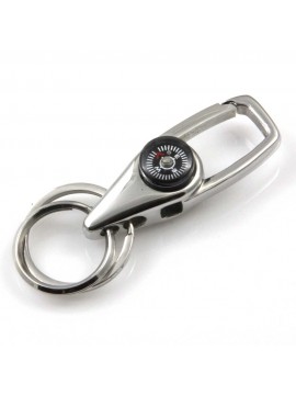 portachiavi uomo con bussola marina casa auto o moto gioiello in acciaio inossidabile mm 80 mm 23