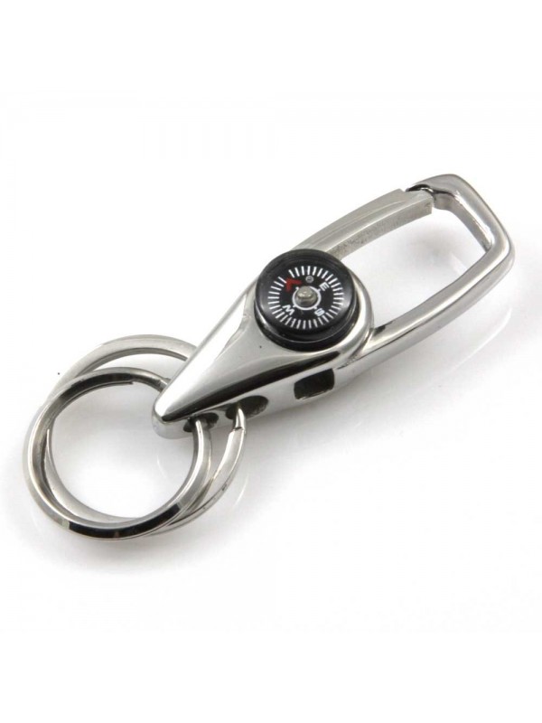 portachiavi uomo con bussola marina casa auto o moto gioiello in acciaio inossidabile mm 80 mm 23